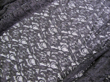 tela de nylon CY-LW0032 feito malha preto do laço do algodão solúvel em água de 150cm fornecedor