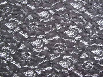 tela de nylon CY-LW0032 feito malha preto do laço do algodão solúvel em água de 150cm fornecedor