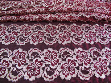 Tingidura Eco-amigável da tela elástica floral ondulada do laço para o vestido de noite CY-DK0037 fornecedor