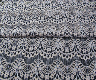 Guipura Scalloped amarrado do preto da tela de malha do laço para a roupa interior/sutiã CY-DK0038 fornecedor
