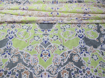 Algodão floral original da tela da cortina de laço do poliéster com tingidura Eco-amigável fornecedor