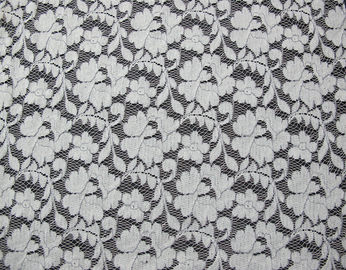 Material elástico cinzento do laço do cabo/tecido de algodão de nylon viscoso floral CY-DK0011 fornecedor
