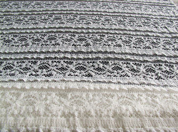 Tela Eco-Amigável do Spandex do algodão do laço do estiramento, guarnição elástica bege CY-LW0220 do laço fornecedor
