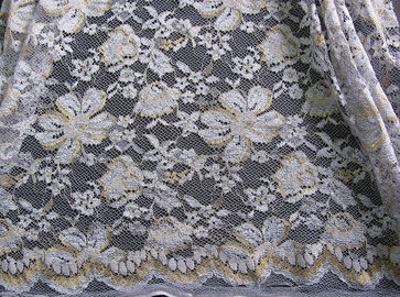 Tela floral maioria metálica Scalloped preto CY-LW0060 de tingidura Eco-Amigável do laço fornecedor