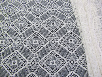 Malha de nylon da tela do laço do algodão geométrico dos azuis marinhos para o Nightwear SYD-0004 fornecedor