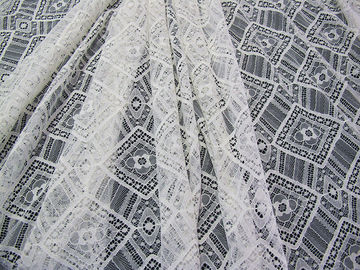 Malha de nylon da tela do laço do algodão geométrico dos azuis marinhos para o Nightwear SYD-0004 fornecedor