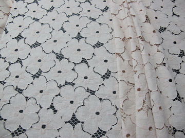 Tela de nylon do laço do algodão pesado floral/tela branca SYD-0005 do laço do estiramento fornecedor