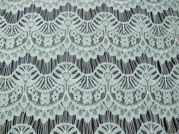 Rayon de nylon de aparagem Scalloped agradável da tela do laço do algodão para o vestido de casamento SYD-0011 fornecedor