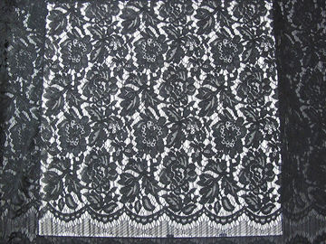 Material elástico cinzento do laço do cabo/tecido de algodão de nylon viscoso floral CY-DK0011 fornecedor