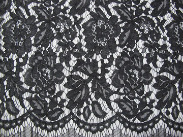 Material elástico cinzento do laço do cabo/tecido de algodão de nylon viscoso floral CY-DK0011 fornecedor