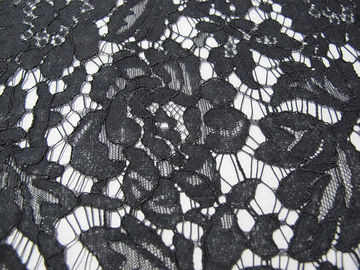 Material elástico cinzento do laço do cabo/tecido de algodão de nylon viscoso floral CY-DK0011 fornecedor