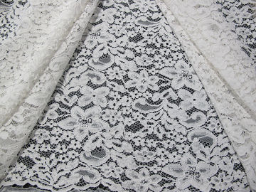 Tela amarrado branca bonita do laço/tela laço do jacquard pela jarda fornecedor