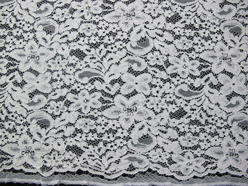 Tela amarrado branca bonita do laço/tela laço do jacquard pela jarda fornecedor