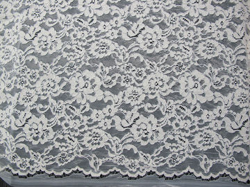 Laço de nylon feito malha de rayon do algodão do laço tela amarrado nupcial branca para a roupa fornecedor