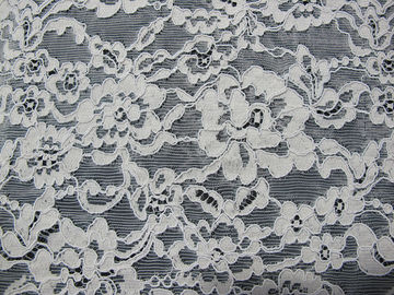 Laço de nylon feito malha de rayon do algodão do laço tela amarrado nupcial branca para a roupa fornecedor