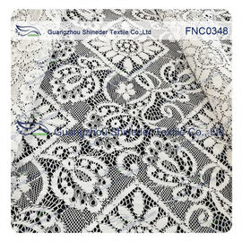 da tela de nylon do laço do poliéster do algodão de 150CM cabo preto floral Rhombic fornecedor
