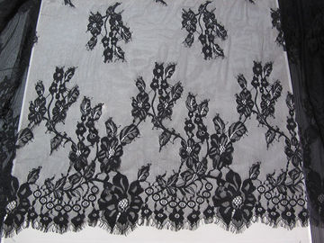 Nylon preto grande da guarnição 100% do laço da pestana da forma para a senhora Pingamento CY-HB0481 fornecedor