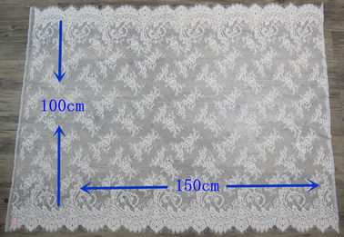 Guarnição de nylon macia do laço da pestana do algodão, tela do laço do branco de vestido do casamento fornecedor
