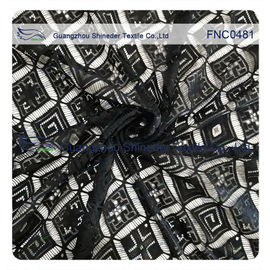 Tela de nylon do laço de rayon Rhombic preto do casamento fornecedor