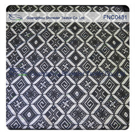Tela de nylon do laço de rayon Rhombic preto do casamento fornecedor