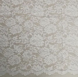 Tela nupcial de nylon do laço com teste padrão da flor e da folha fornecedor