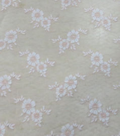 Luz - tela de nylon do laço do algodão alaranjado da flor para o vestido, vestuários da forma, vestido de casamento fornecedor