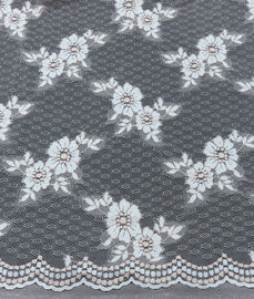 Luz - tela de nylon do laço do algodão alaranjado da flor para o vestido, vestuários da forma, vestido de casamento fornecedor