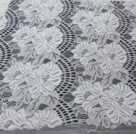tela de nylon do laço do algodão floral da largura de 150CM roxa/branca/preto para o pingamento das senhoras fornecedor