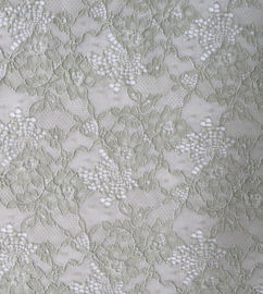 Tela elástica do laço do Spandex &amp; do nylon com teste padrão de flor do trevo fornecedor