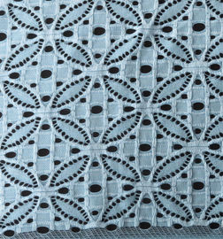 Tela elástica do laço do Spandex &amp; do nylon com teste padrão de flor pequeno elíptico fornecedor
