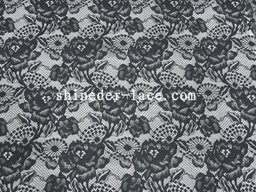 da tela de nylon do laço da largura de 150cm teste padrão floral/especial da folha para o vestuário SYD-0170 das mulheres fornecedor