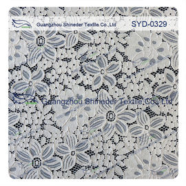 Tela amarrado azul do laço para vestidos de casamento/telas laço da alta-costura fornecedor