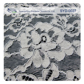 Vestidos amarrado suíços das noivas da tela do laço do jacquard da forma de prata fornecedor