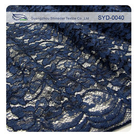 Guarnição amarrado Scalloped bonita da tela do laço do voile com índice de nylon e viscoso fornecedor