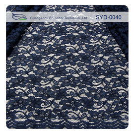 Guarnição amarrado Scalloped bonita da tela do laço do voile com índice de nylon e viscoso fornecedor
