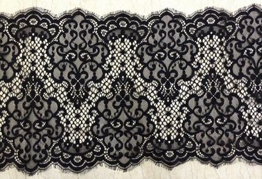 Aparamento preto Scalloped nylon do laço da pestana para o vestuário decorativo fornecedor