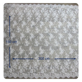 Laço suíço de nylon de Chantilly do voile 100, tela francesa personalizada do laço fornecedor
