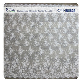 Laço suíço de nylon de Chantilly do voile 100, tela francesa personalizada do laço fornecedor