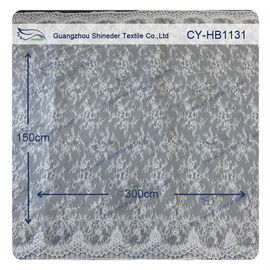 Tela suíça do laço do voile Chantilly do laço nupcial de nylon de 100, costume impressa fornecedor